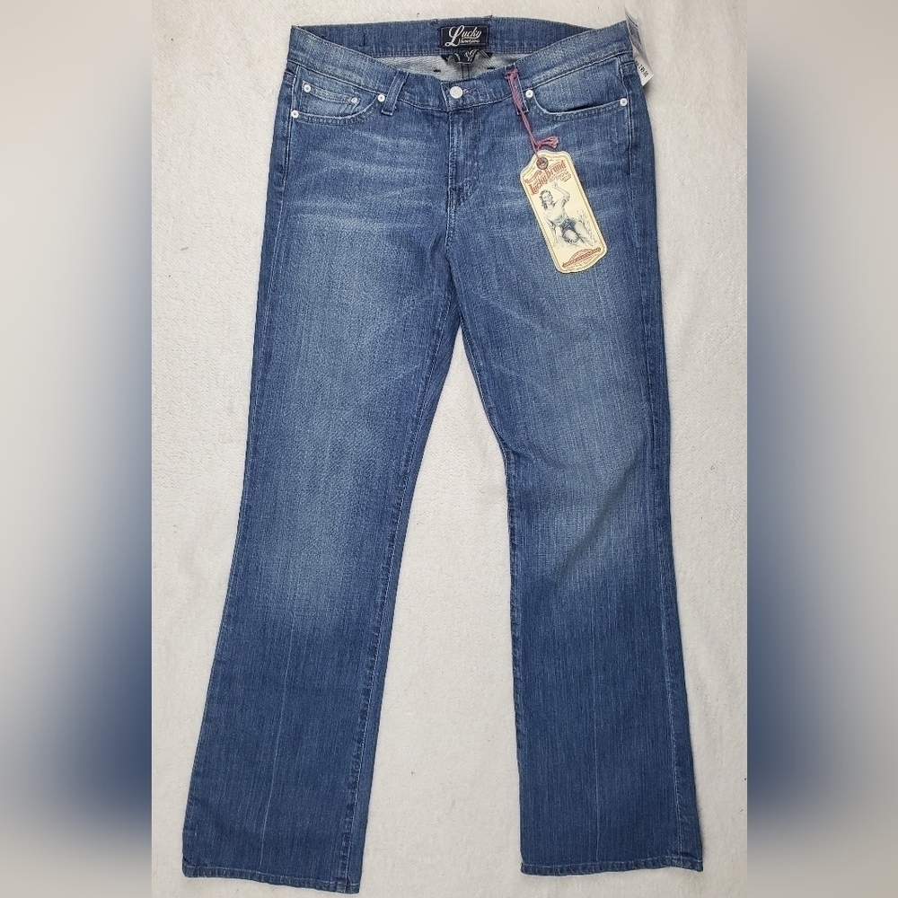 Lucky Brand Jeans Sundown Straight Mid-Rise Slim Montesano Stretch Real 32x34